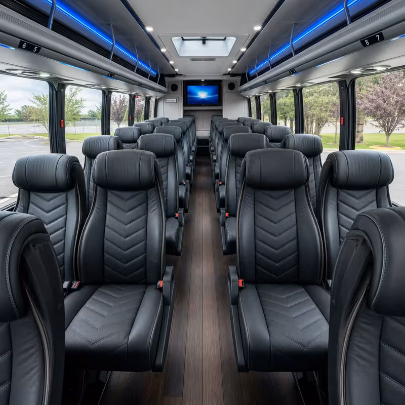 15-35 Passenger Minibus Interior