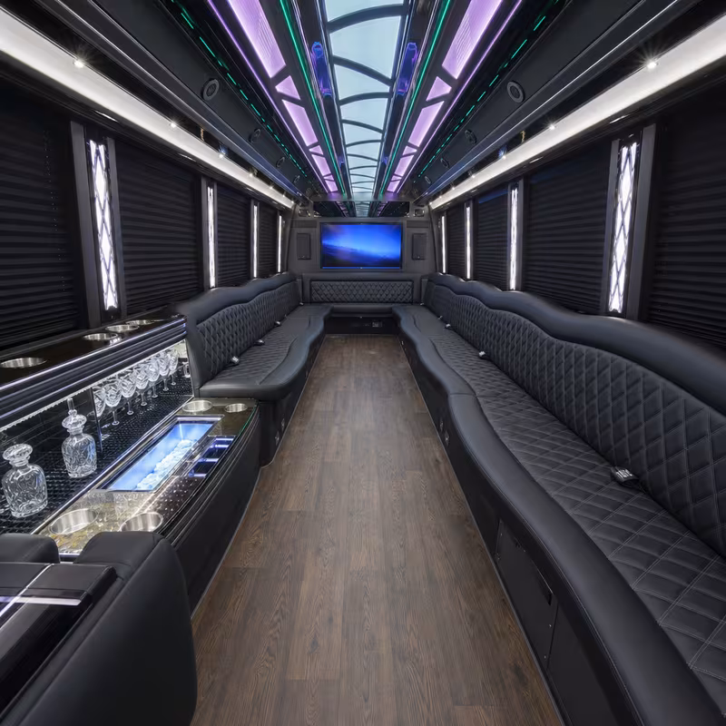 30 Passenger Party Bus Interior