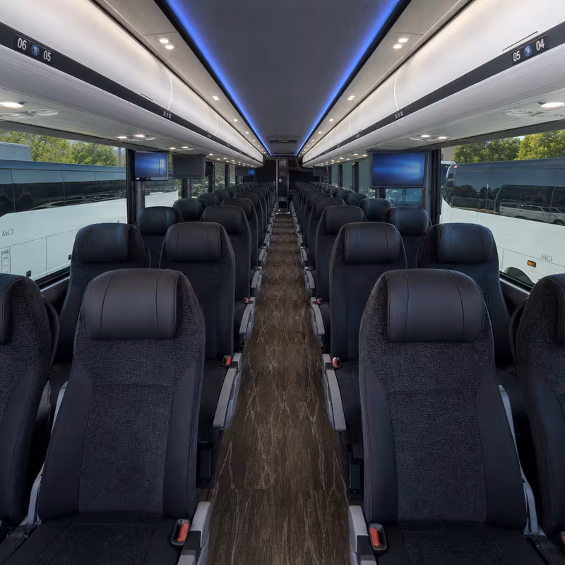 40-56 Passenger Charter Bus Interior