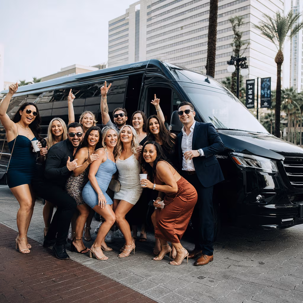 Bachelor and bachelorette party bus
