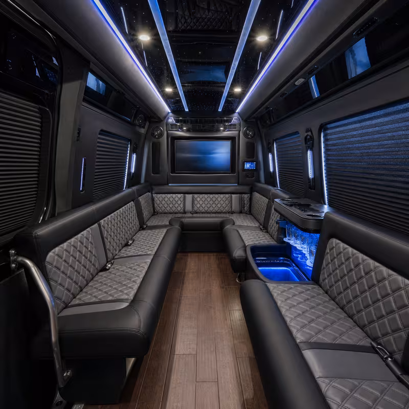 14 Passenger Sprinter Limo Interior
