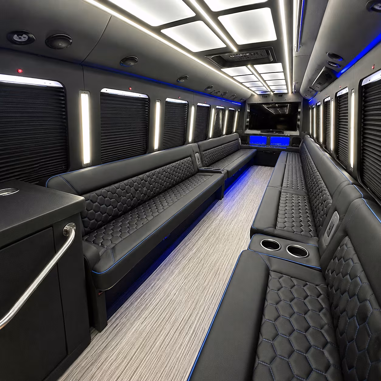 Tampa Bachelor & Bachelorette Transportation party bus interior