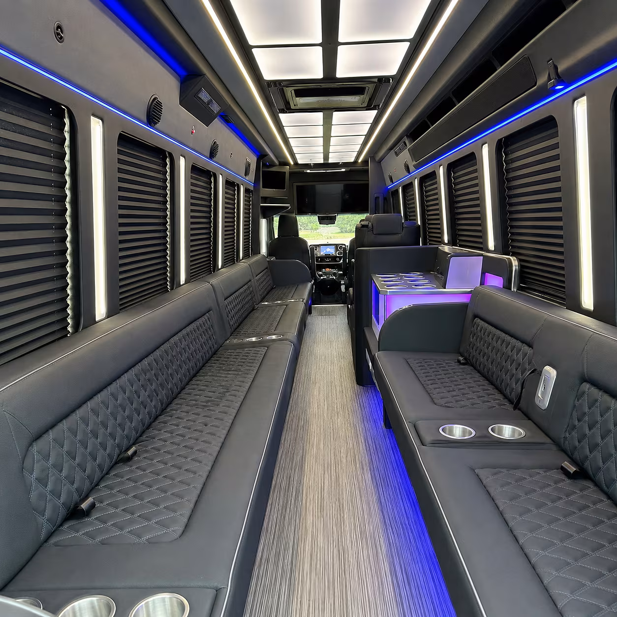 Tampa Bachelor & Bachelorette Transportation party bus interior