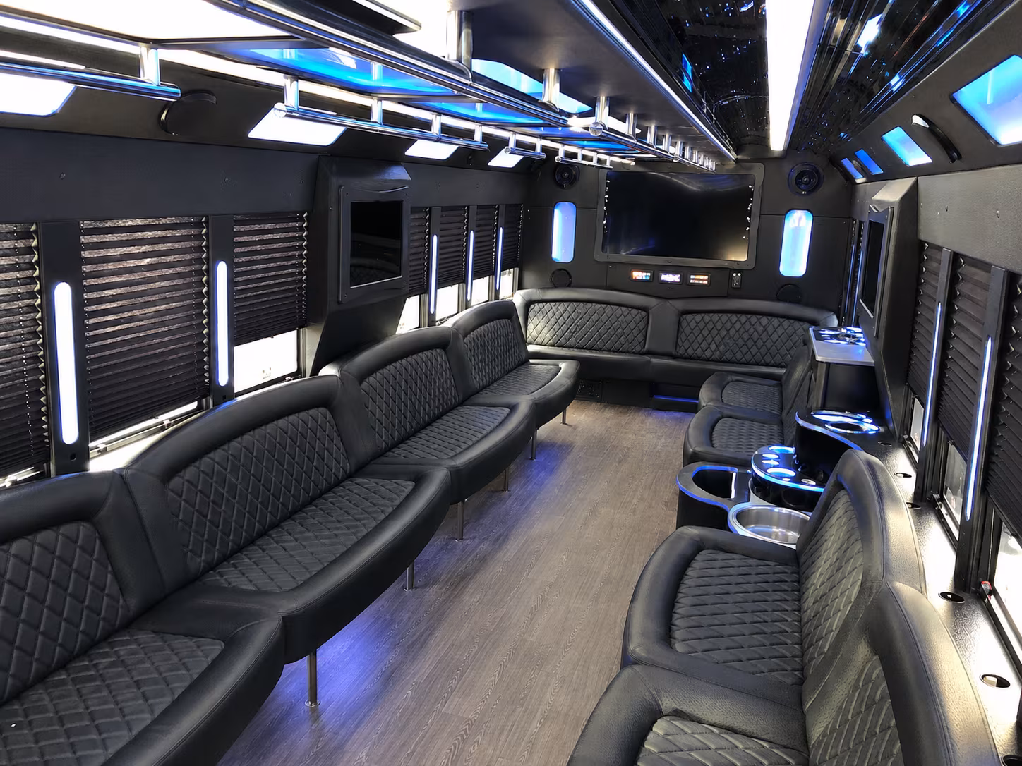 Tampa Private Event Transportation party bus interior