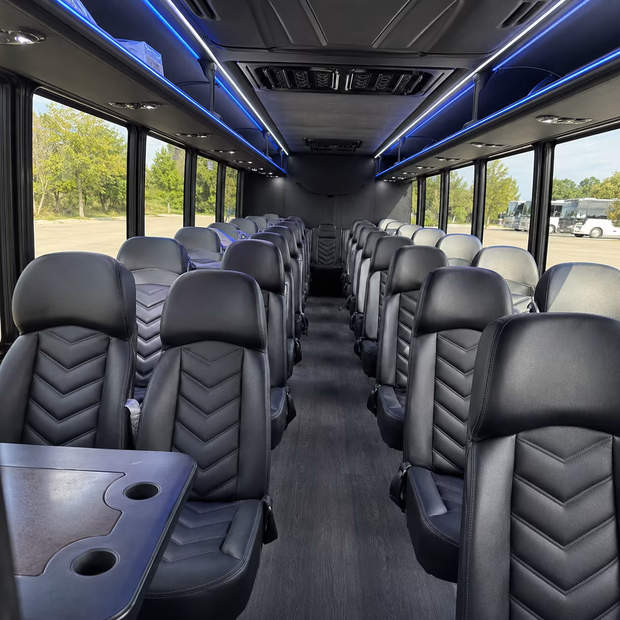 Tampa School Event Transportation party bus exterior