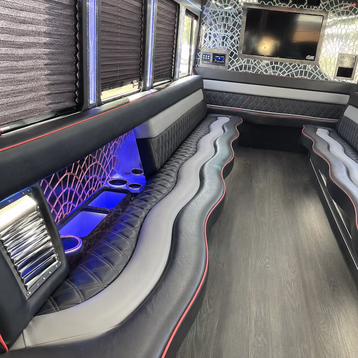 Tampa Wedding Transportation party bus exterior